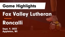 Fox Valley Lutheran  vs Roncalli  Game Highlights - Sept. 9, 2023