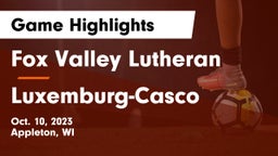 Fox Valley Lutheran  vs Luxemburg-Casco  Game Highlights - Oct. 10, 2023