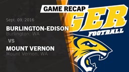 Recap: Burlington-Edison  vs. Mount Vernon  2016