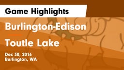 Burlington-Edison  vs Toutle Lake  Game Highlights - Dec 30, 2016