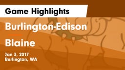 Burlington-Edison  vs Blaine  Game Highlights - Jan 3, 2017