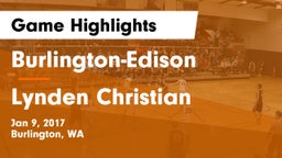 Burlington-Edison  vs Lynden Christian  Game Highlights - Jan 9, 2017