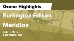 Burlington-Edison  vs Meridian Game Highlights - Feb. 1, 2018