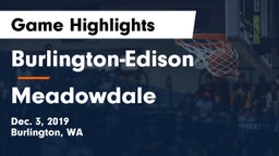 Burlington-Edison  vs Meadowdale  Game Highlights - Dec. 3, 2019