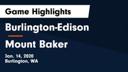 Burlington-Edison  vs Mount Baker  Game Highlights - Jan. 14, 2020