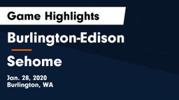Burlington-Edison  vs Sehome  Game Highlights - Jan. 28, 2020