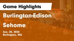 Burlington-Edison  vs Sehome  Game Highlights - Jan. 28, 2020