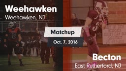 Matchup: Weehawken High vs. Becton  2016