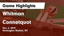 Whitman  vs Connetquot  Game Highlights - Oct. 2, 2019