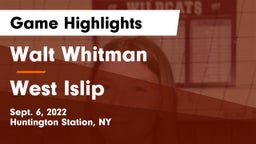 Walt Whitman  vs West Islip  Game Highlights - Sept. 6, 2022