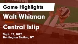 Walt Whitman  vs Central Islip  Game Highlights - Sept. 12, 2022