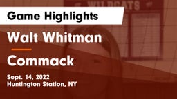 Walt Whitman  vs Commack  Game Highlights - Sept. 14, 2022