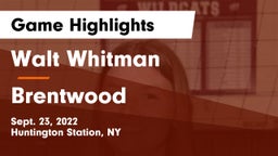 Walt Whitman  vs Brentwood  Game Highlights - Sept. 23, 2022
