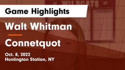 Walt Whitman  vs Connetquot  Game Highlights - Oct. 8, 2022