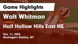 Walt Whitman  vs Half Hollow Hills East HS Game Highlights - Oct. 11, 2022