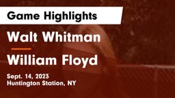 Walt Whitman  vs William Floyd  Game Highlights - Sept. 14, 2023