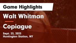 Walt Whitman  vs Copiague  Game Highlights - Sept. 23, 2023
