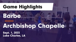 Barbe  vs Archbishop Chapelle  Game Highlights - Sept. 1, 2023