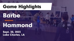Barbe  vs Hammond  Game Highlights - Sept. 30, 2023