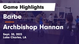 Barbe  vs Archbishop Hannan  Game Highlights - Sept. 30, 2023
