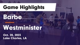 Barbe  vs Westminister Game Highlights - Oct. 28, 2023
