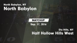Matchup: North Babylon High vs. Half Hollow Hills West  2016