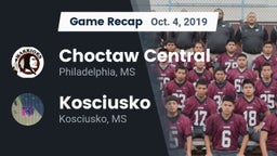 Recap: Choctaw Central  vs. Kosciusko  2019