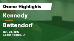 Kennedy  vs Bettendorf Game Highlights - Oct. 20, 2022