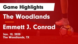 The Woodlands  vs Emmett J. Conrad  Game Highlights - Jan. 10, 2020