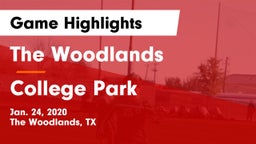 The Woodlands  vs College Park  Game Highlights - Jan. 24, 2020