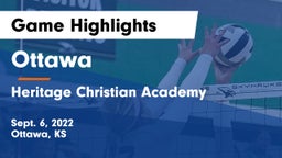 Ottawa  vs Heritage Christian Academy Game Highlights - Sept. 6, 2022