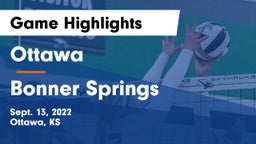 Ottawa  vs Bonner Springs  Game Highlights - Sept. 13, 2022