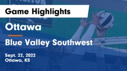 Ottawa  vs Blue Valley Southwest  Game Highlights - Sept. 22, 2022