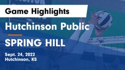 Hutchinson Public  vs SPRING HILL  Game Highlights - Sept. 24, 2022