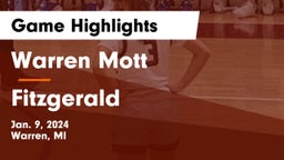 Warren Mott  vs Fitzgerald  Game Highlights - Jan. 9, 2024