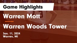 Warren Mott  vs Warren Woods Tower Game Highlights - Jan. 11, 2024