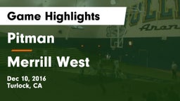 Pitman  vs Merrill West  Game Highlights - Dec 10, 2016