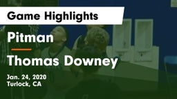 Pitman  vs Thomas Downey  Game Highlights - Jan. 24, 2020