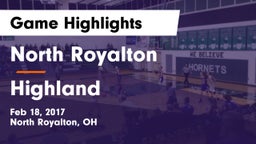 North Royalton  vs Highland Game Highlights - Feb 18, 2017