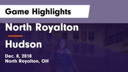 North Royalton  vs Hudson  Game Highlights - Dec. 8, 2018