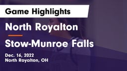 North Royalton  vs Stow-Munroe Falls  Game Highlights - Dec. 16, 2022