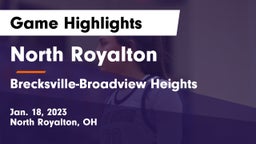 North Royalton  vs Brecksville-Broadview Heights  Game Highlights - Jan. 18, 2023