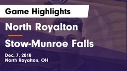 North Royalton  vs Stow-Munroe Falls  Game Highlights - Dec. 7, 2018