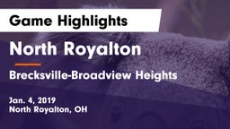 North Royalton  vs Brecksville-Broadview Heights  Game Highlights - Jan. 4, 2019