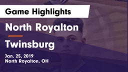 North Royalton  vs Twinsburg  Game Highlights - Jan. 25, 2019