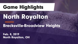 North Royalton  vs Brecksville-Broadview Heights  Game Highlights - Feb. 8, 2019