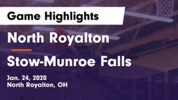 North Royalton  vs Stow-Munroe Falls  Game Highlights - Jan. 24, 2020