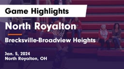 North Royalton  vs Brecksville-Broadview Heights  Game Highlights - Jan. 5, 2024