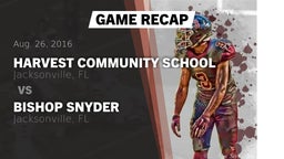 Recap: Harvest Community School vs. Bishop Snyder  2016