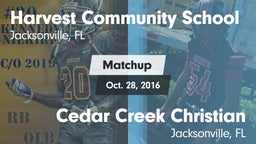 Matchup: Harvest Community vs. Cedar Creek Christian  2016